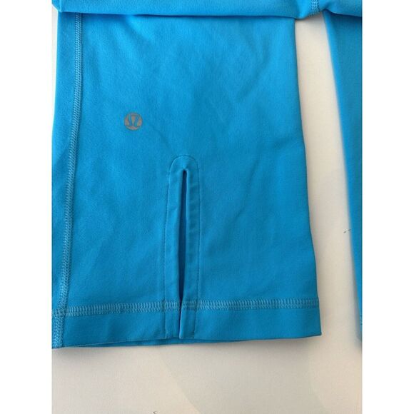 Lululemon Leggings Women's 8 Gather & Crow Crop Capri Beaming Blue Gym‎ Yoga - Picture 3 of 4